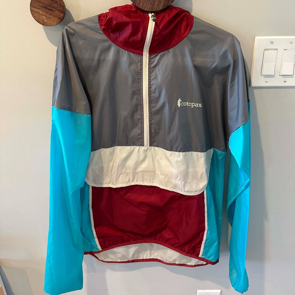 Cotopaxi Multicolor Windbreaker Jacket - Red, Gray, Blue, White